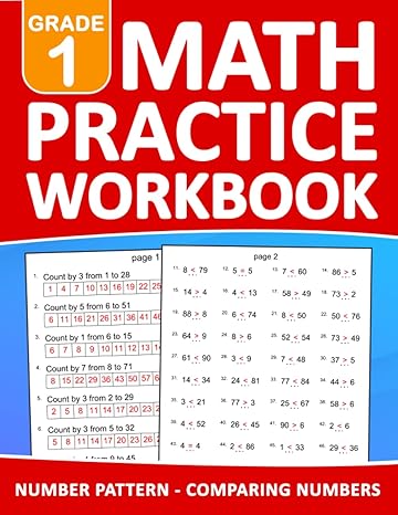 math practice workbook number pattern and comparing numbers for grade 1 with answers 1st grade math