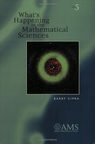 whats happening in the mathematical sciences 2001 2002 1st edition barry cipra 0821829041, 978-0821829042