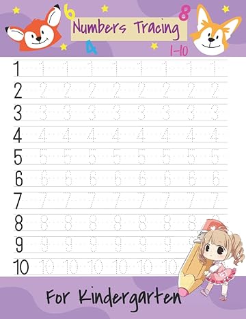 number tracing 1 10 for kindergarten preschoolers and kindergarteners ages 3 5 can use this workbook to