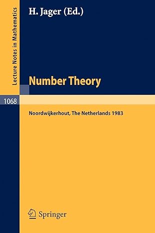 number theory noordwijkerhout 1983 proceedings of the journees arithmetiques held at noordwijkerhout the