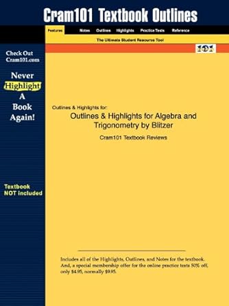 outlines and highlights for algebra and trigonometry 1st edition cram101 textbook reviews 1428884610,