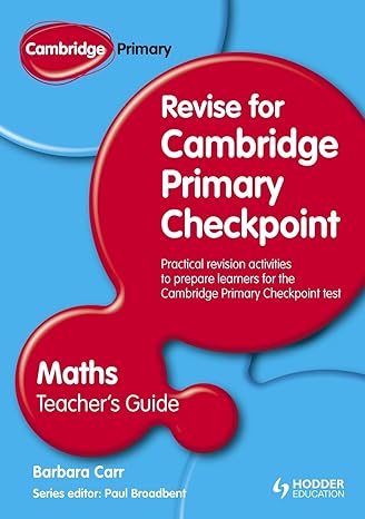 cambridge primary revise for primary checkpoint mathematics teachers guide 1st edition barbara carr