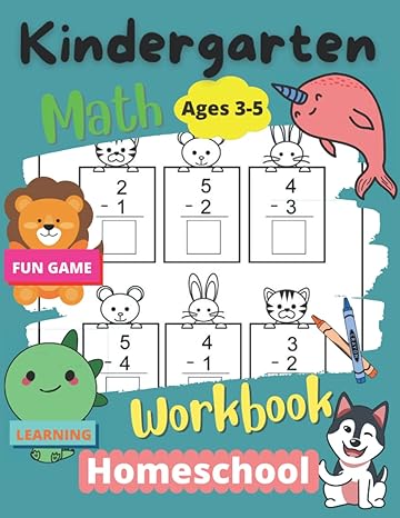 kindergarten math workbook homeschool kids ages 3 5 trace the number addition and subtraction 120 pages big