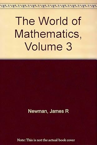 the world of mathematics volume 3 1st edition james r newman b000kvbxqo