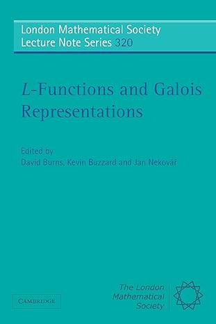 l functions and galois representations 1st edition david burns 0521694159, 978-0521694155