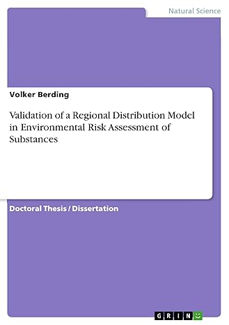 validation of a regional distribution model in environmental risk assessment of substances 1st edition volker