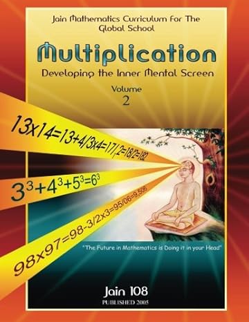 multiplication developing the inner mental screen 1st edition jain 108 0975748416, 978-0975748411