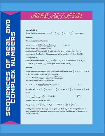 sequences of real and complex numbers 1st edition adel alsaeed b0bw283nr2, 979-8378393084