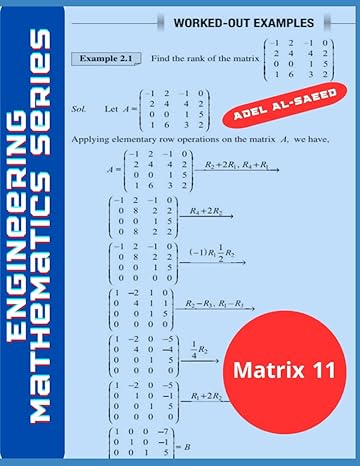 engineering mathematics series matrix 11 1st edition adel al saeed b0bxnkpvvg, 979-8386655891