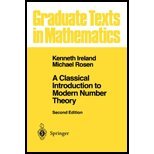 classical intro to modern number theory by ireland kenneth rosen michael paperback 1st edition ireland