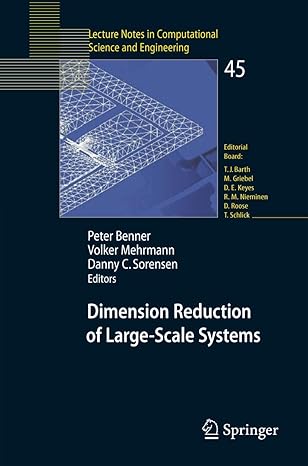 dimension reduction of large scale systems proceedings of a workshop held in oberwolfach germany october 19