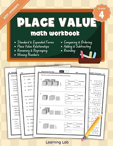 place value math workbook grade 4 whole number place value number sense comparing and ordering numbers place