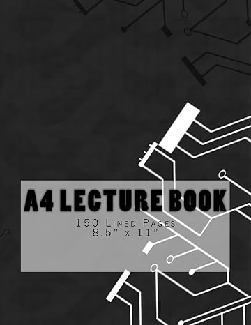 a4 lecture book 150 lined pages 8 5 x 11 black and white design 1st edition wild pages press 1548629359,