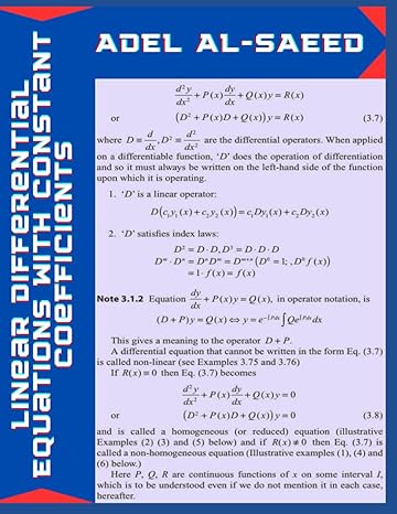 linear differential equations with constant coefficients 1st edition adel al saeed b0c2sw3f2d, 979-8392941766