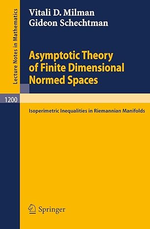 asymptotic theory of finite dimensional normed spaces isoperimetric inequalities in riemannian manifolds corr