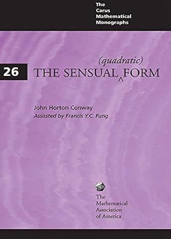 the sensual form 1st edition john horton conway ,francis y c fung 0883850400, 978-0883850404