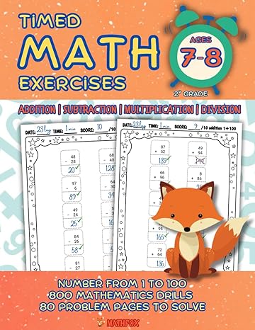 math exercise book ages 7 8 2nd grade addition subtraction from 1 to 100 multiplication division from 1 to 10