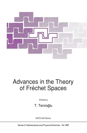 advances in the theory of frechet spaces 1st edition t terziogammalu 9401076081, 978-9401076081