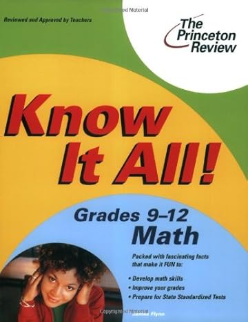 know it all grades 9 12 math 1st edition princeton review 0375763775, 978-0375763779
