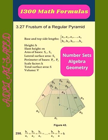 1300 math formulas 1st edition adel al saeed b0c7j5bmbp, 979-8397780445