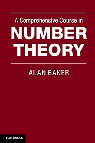 a comprehensive course in number theory south asian edition alan baker 1107619173, 978-1107619173