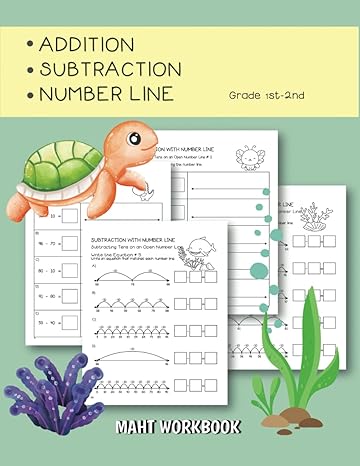 math workbook addition subtraction number line grade 1st 2nd math practice of two digit numbers early math