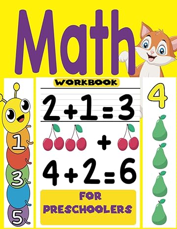 math workbook for preschoolers book for kindergarten practice number addition subtraction counting and more