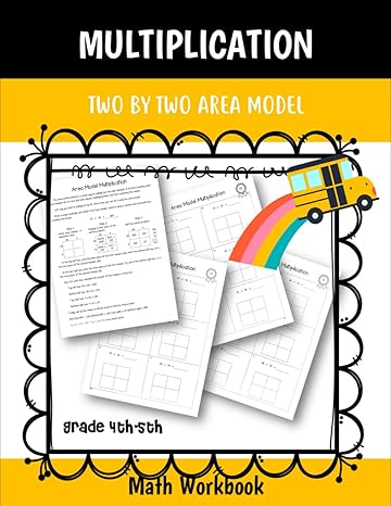 math workbook multiplication two by two area model grade 4th 5th math drills reproducible practice 1st