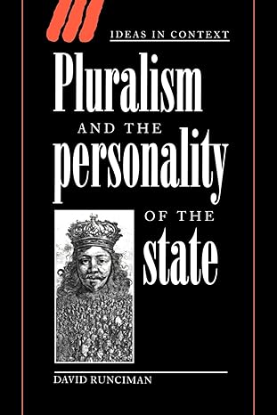 pluralism and the personality of the state 1st edition david runciman 0521022630, 978-0521022637