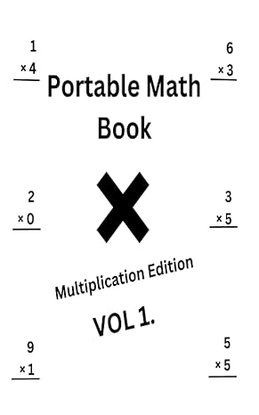 portable math book multiplication edition joseph cooper b0cdnj1lnr, 979-8854632690