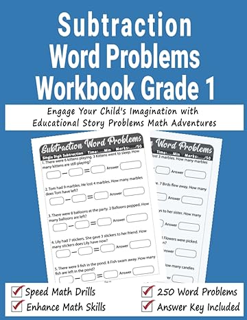 subtraction word problems workbook grade 1 engage your childs imagination with educational story problems