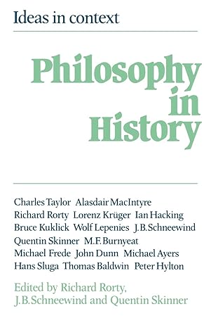 philosophy in history essays in the historiography of philosophy later printing used edition richard rorty