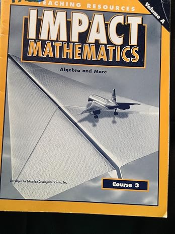 impact mathematics course 3 teaching resources v a g8 2001 1st edition  157039864x, 978-1570398643