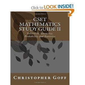 cset mathematics study guide iisubtest iigeometryprobability and statistics 1st edition dr christopher goff