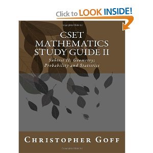 cset mathematics study guide iisubtest iigeometry probability and statistics 1st edition dr christopher goff
