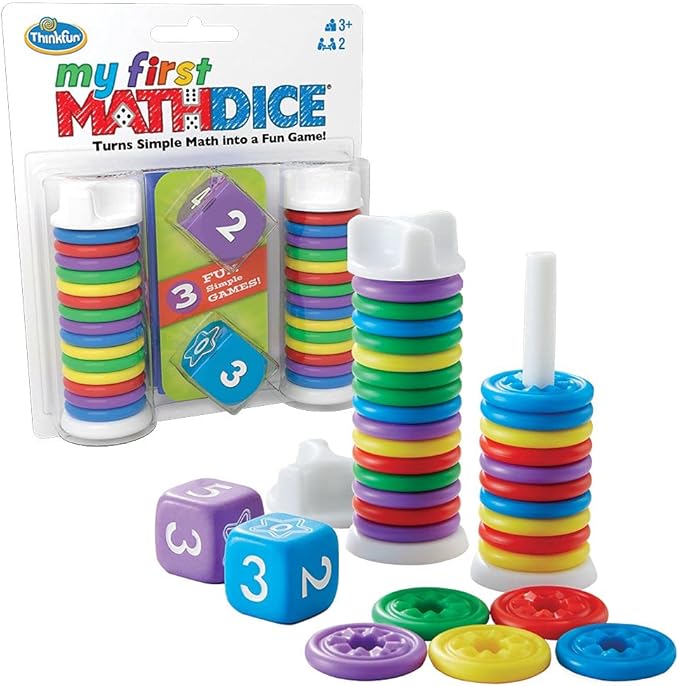 think fun my first math dice fun game that teaches math and counting skills to kids age 3 and up 1st edition
