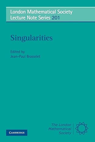 singularities 1st edition jean paul brasselet 0521466318, 978-0521466318