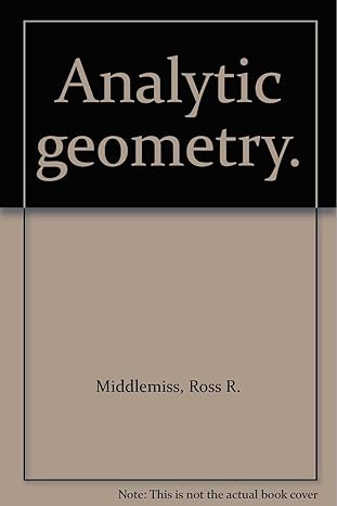 analytic geometry 2nd edition ross middlemiss b00498d0oc