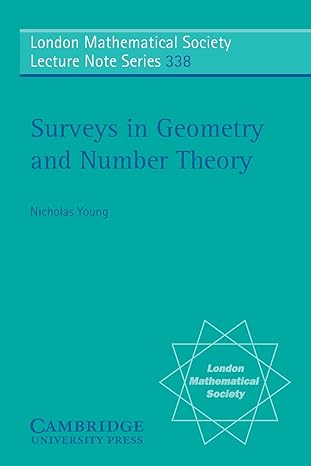 surveys in geometry and number theory 1st edition nicholas young 0521691826, 978-0521691826