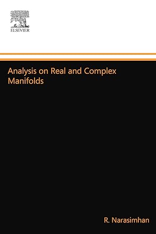 analysis on real and complex manifolds 1st edition r narasimhan 0444548912, 978-0444548917