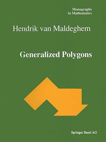 generalized polygons 1998th edition hendrik van maldeghem 3034897898, 978-3034897891