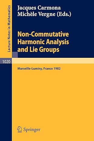 non commutative harmonic analysis and lie groups proceedings of the international conference held in