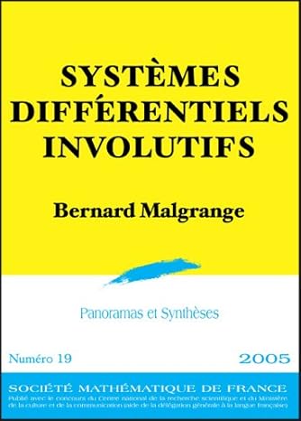 systemes differentiels involutifs 1st edition bernard malgrange 2856291783, 978-2856291788