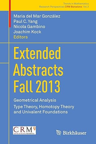 extended abstracts fall 2013 geometrical analysis type theory homotopy theory and univalent foundations 1st