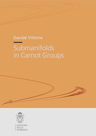 submanifolds in carnot groups 1st edition davide vittone 8876423273, 978-8876423277