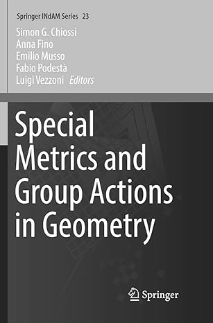 special metrics and group actions in geometry 1st edition simon g chiossi ,anna fino ,emilio musso ,fabio