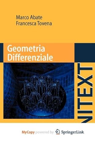 geometria differenziale 1st edition marco abate ,francesca tovena 8847019214, 978-8847019218