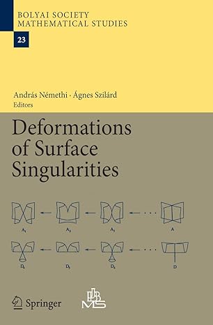 deformations of surface singularities 1st edition andras nemethi ,agnes szilard 3662524694, 978-3662524695