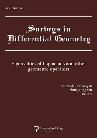 surveys in differential geometry vol 9 eigenvalues of laplacians and other geometric operators 1st edition