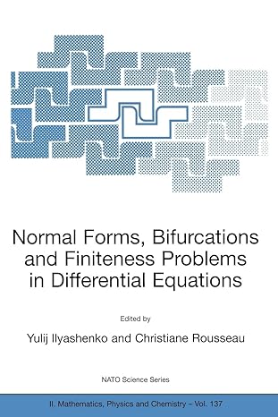 normal forms bifurcations and finiteness problems in differential equations 1st edition gert sabidussi ,yulij